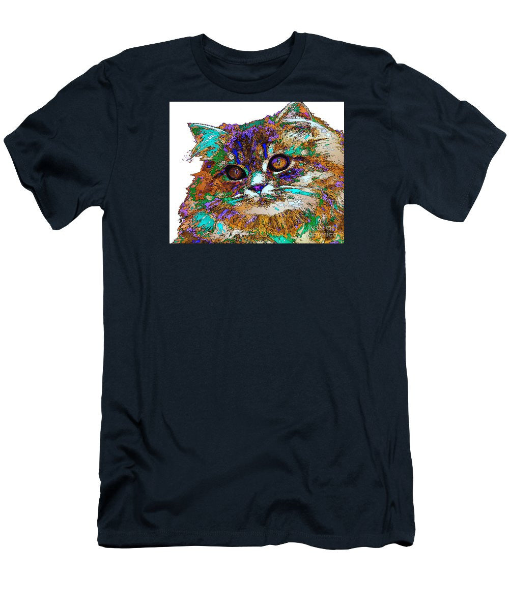 Men's T-Shirt (Slim Fit) - Adele The Cat. Pet Series