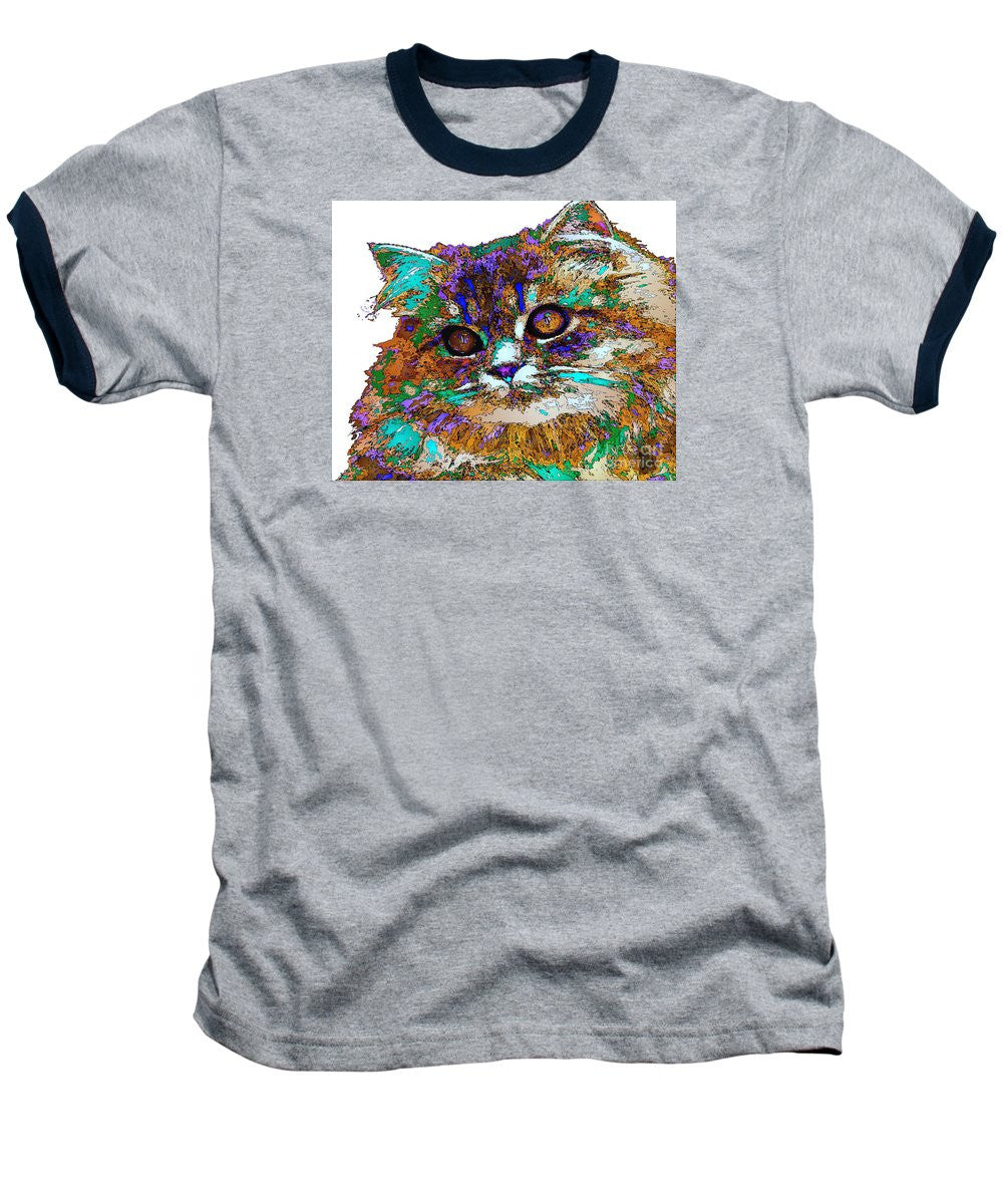 Baseball T-Shirt - Adele The Cat. Pet Series