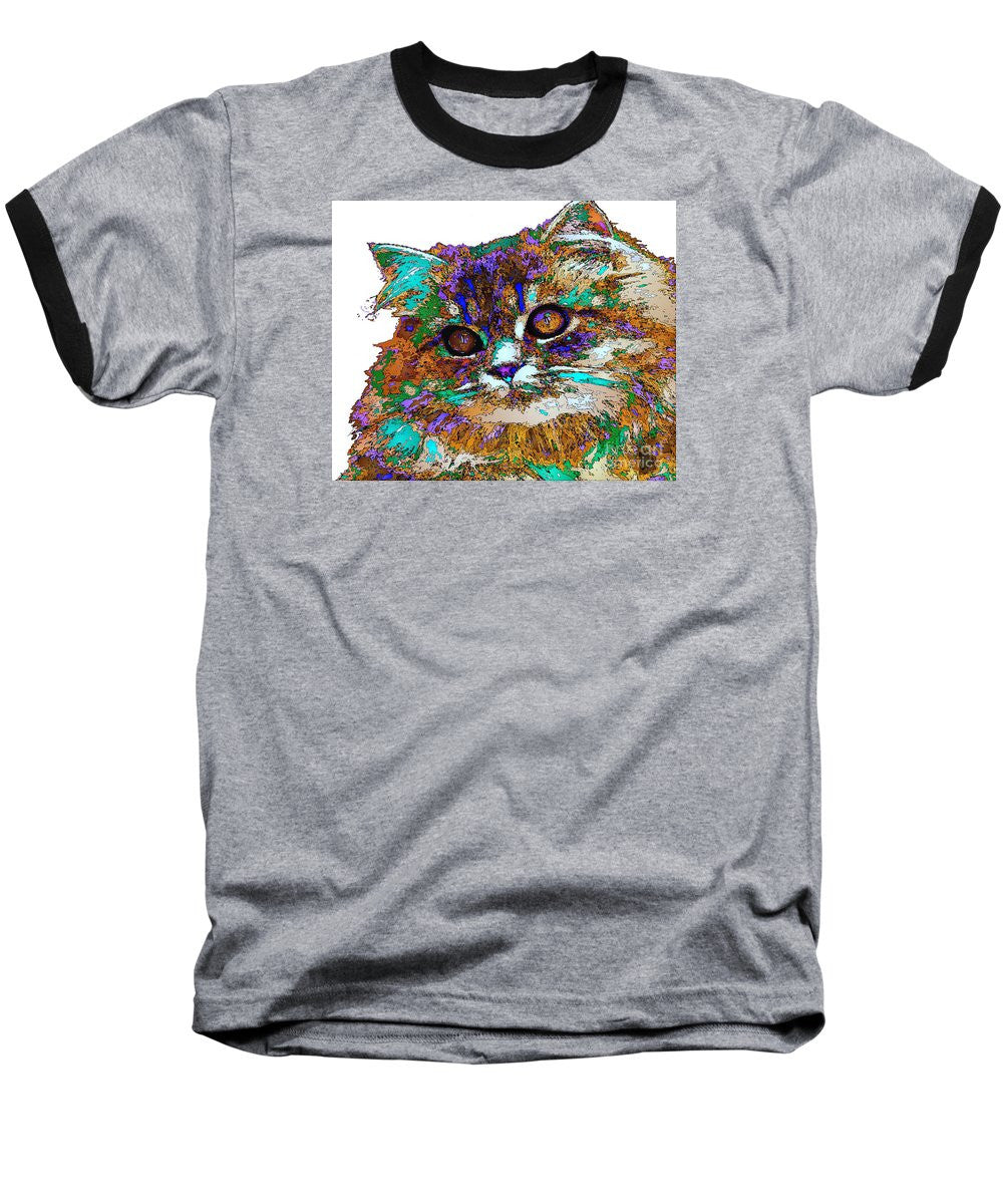 Baseball T-Shirt - Adele The Cat. Pet Series