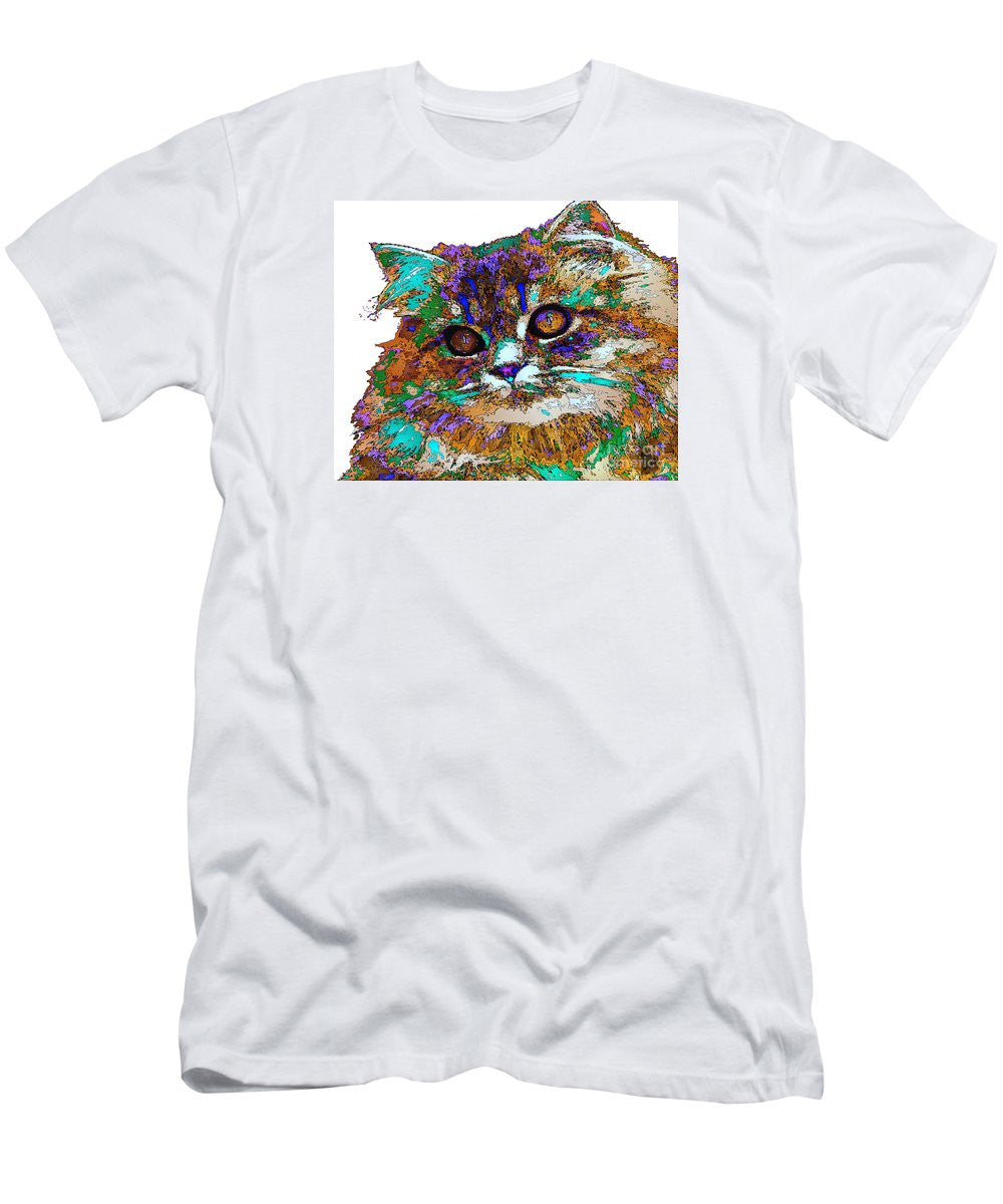 Men's T-Shirt (Slim Fit) - Adele The Cat. Pet Series