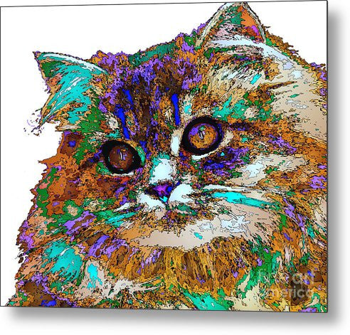 Metal Print - Adele The Cat. Pet Series