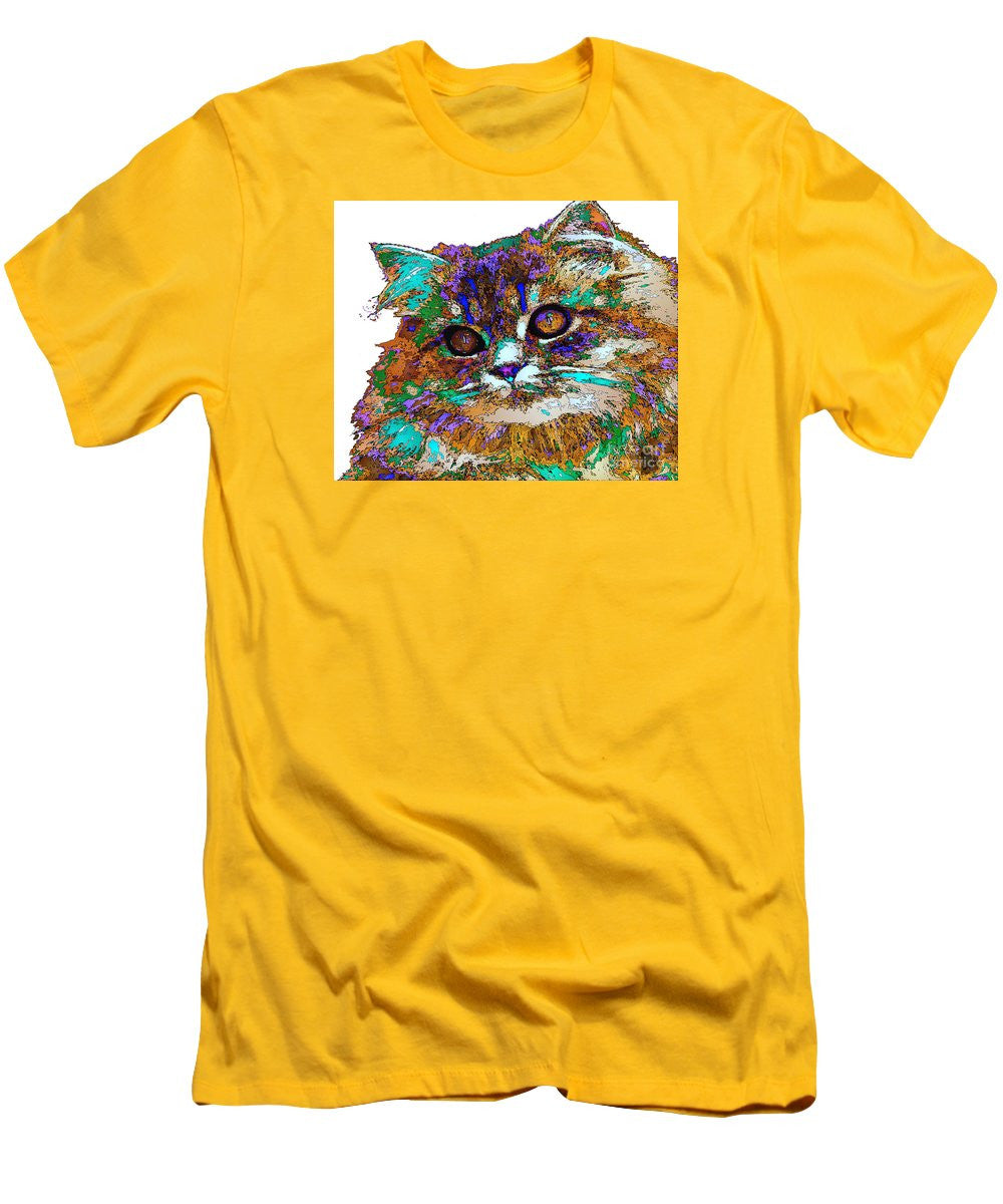 Men's T-Shirt (Slim Fit) - Adele The Cat. Pet Series