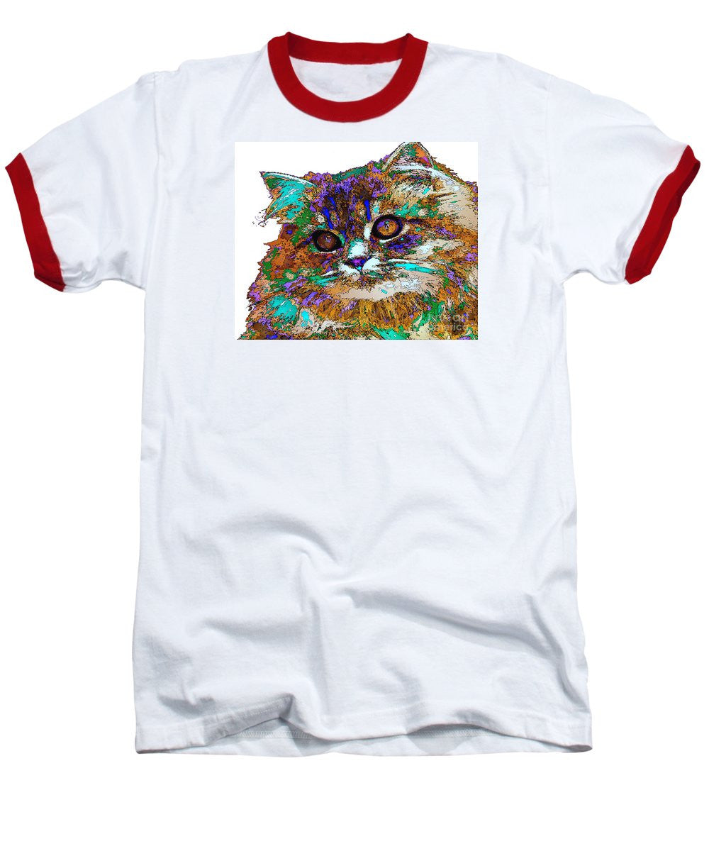 Baseball T-Shirt - Adele The Cat. Pet Series