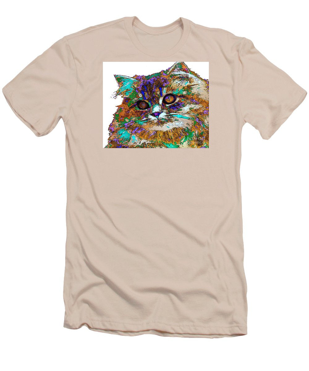 Men's T-Shirt (Slim Fit) - Adele The Cat. Pet Series