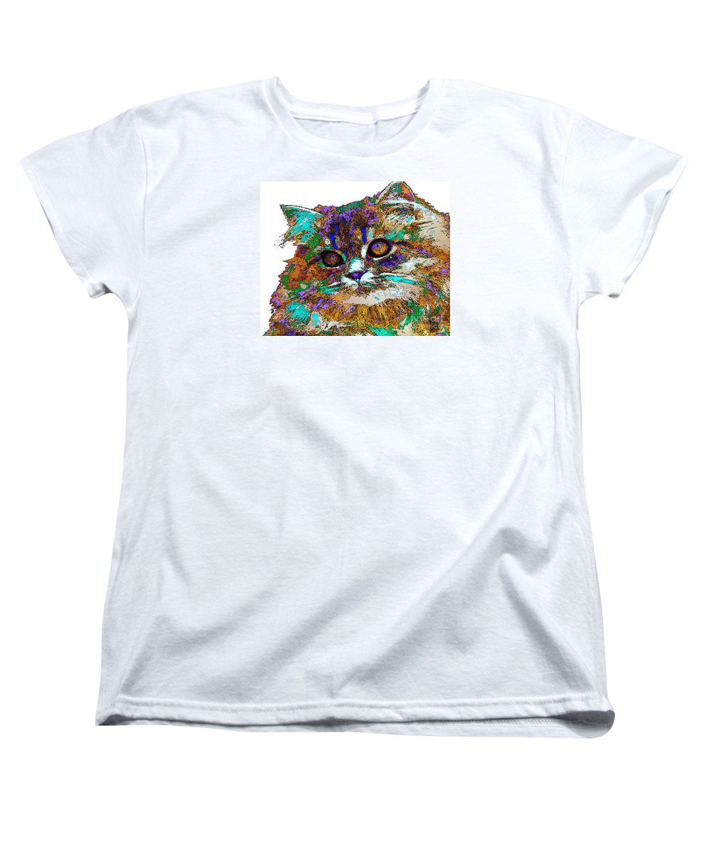 Women's T-Shirt (Standard Cut) - Adele The Cat. Pet Series