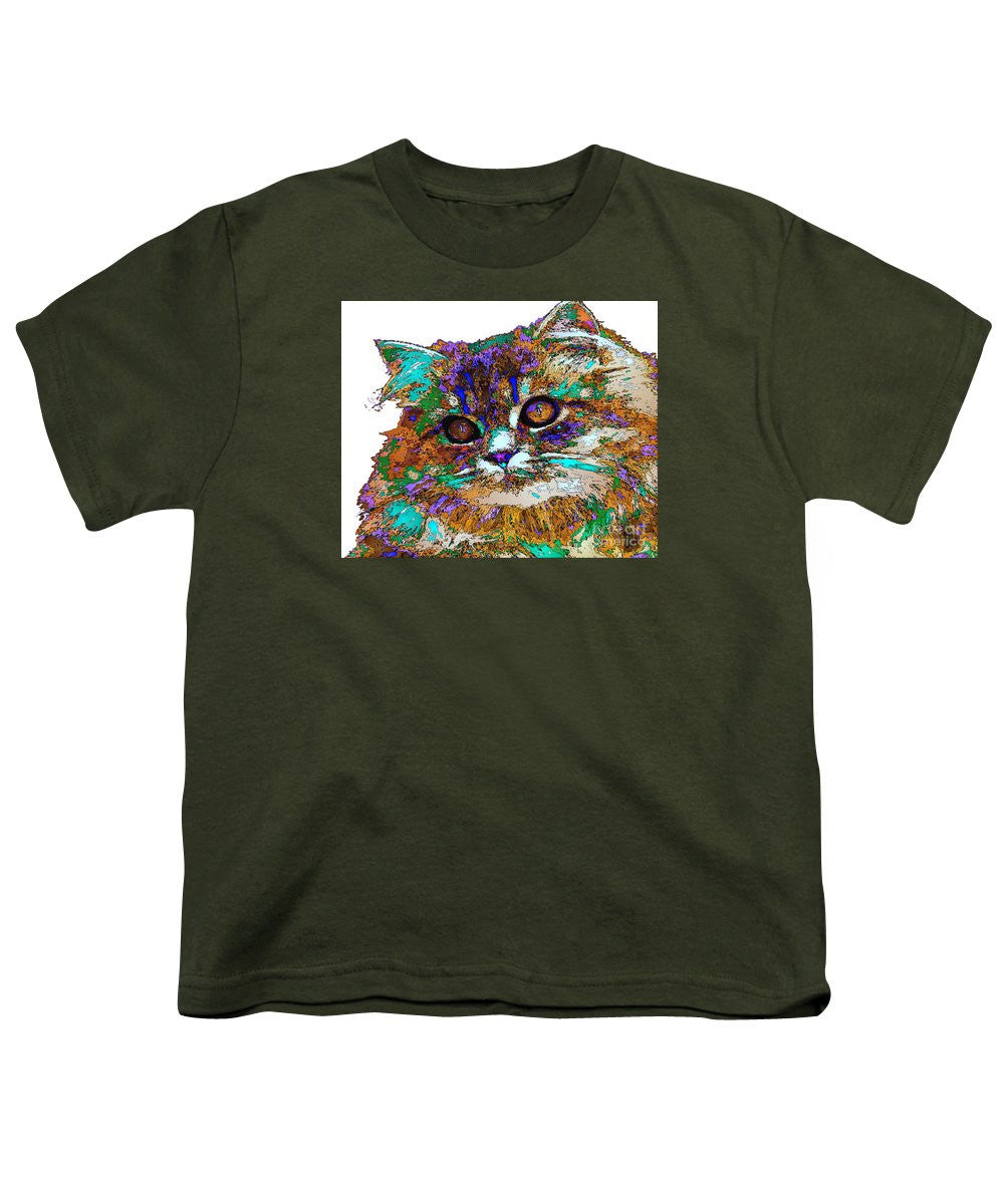 Youth T-Shirt - Adele The Cat. Pet Series