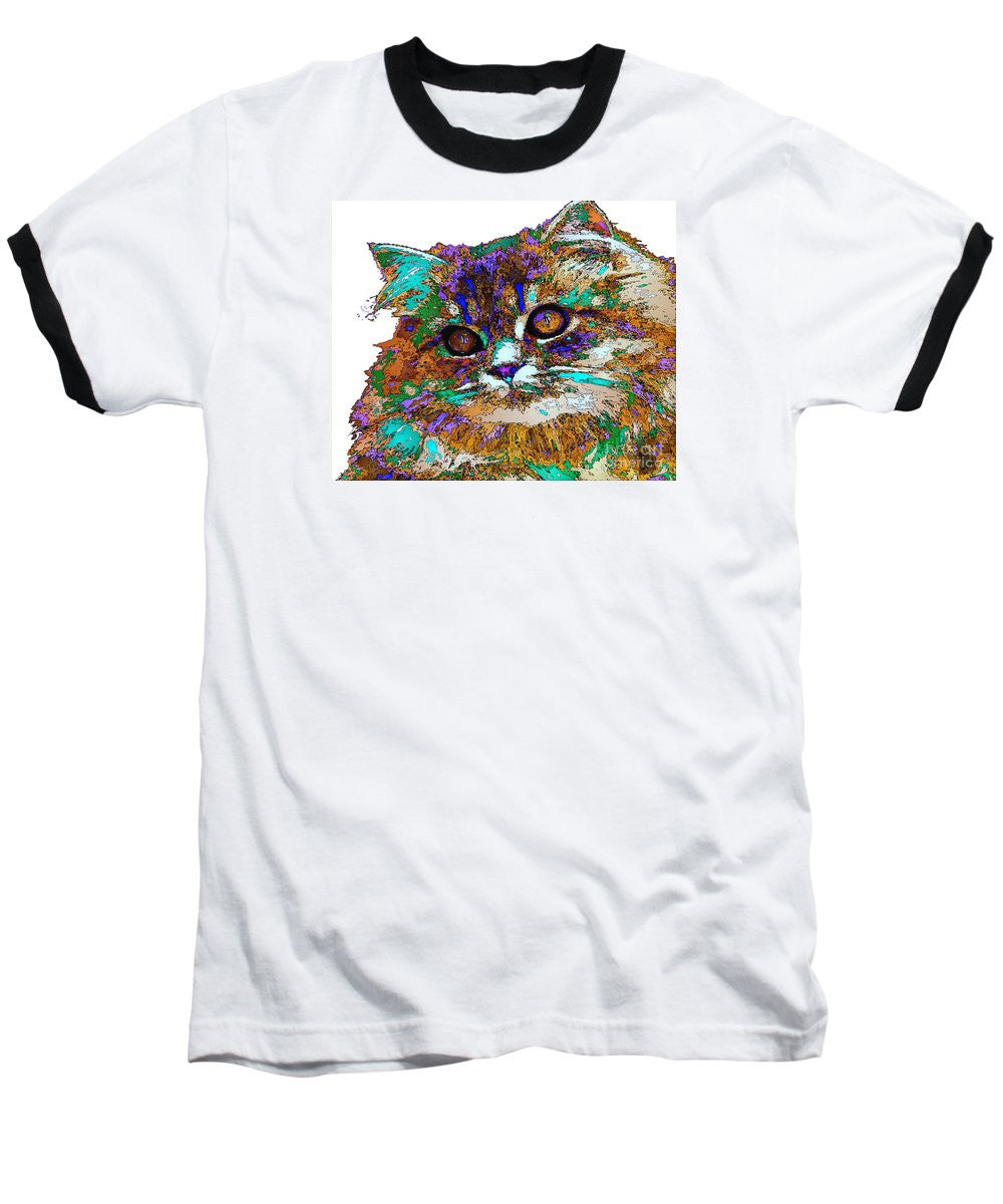 Baseball T-Shirt - Adele The Cat. Pet Series