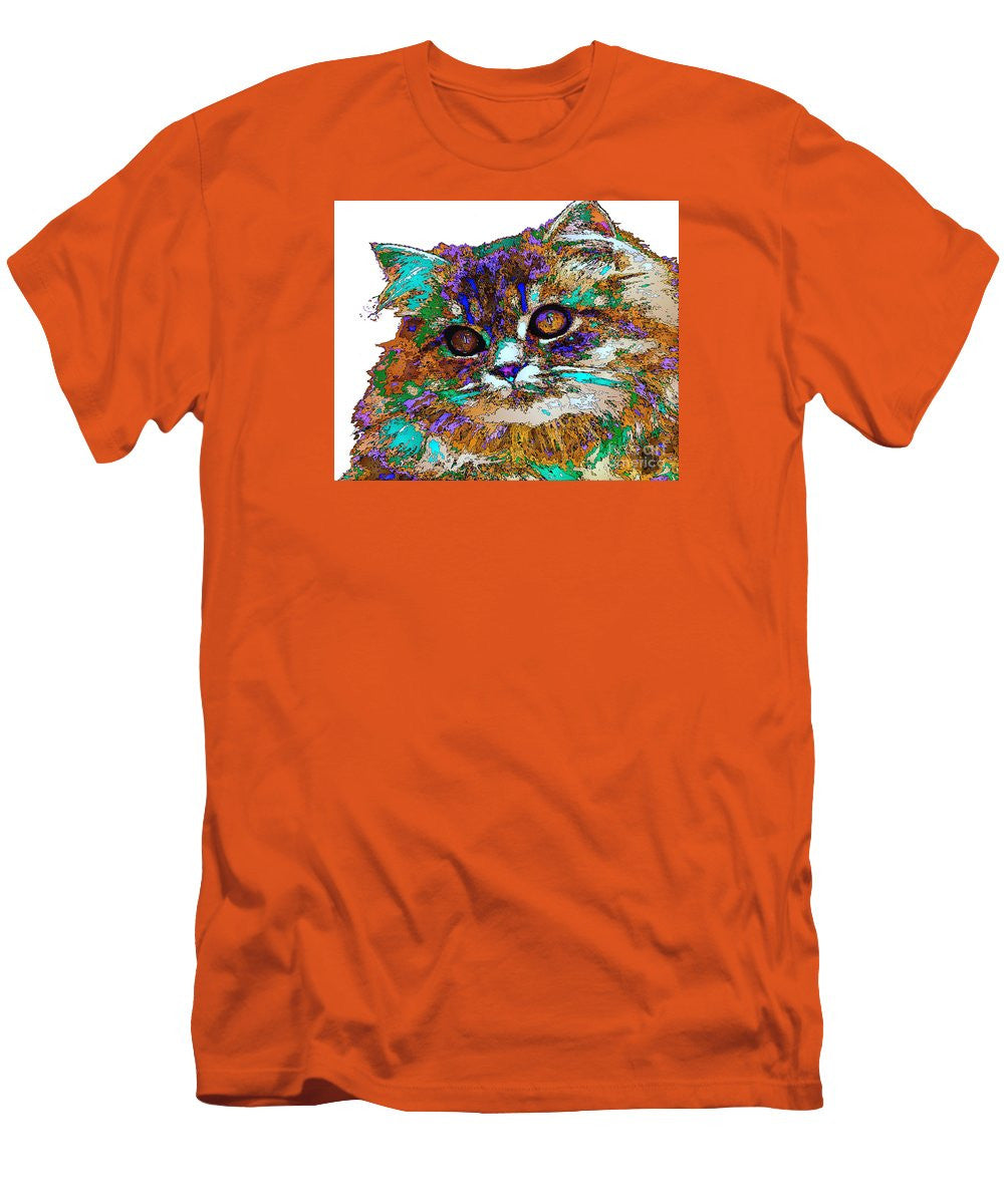 Men's T-Shirt (Slim Fit) - Adele The Cat. Pet Series