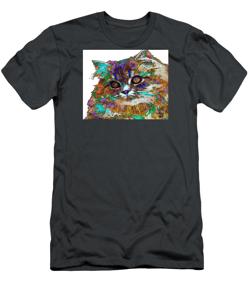 Men's T-Shirt (Slim Fit) - Adele The Cat. Pet Series