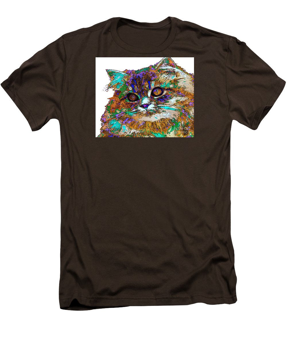 Men's T-Shirt (Slim Fit) - Adele The Cat. Pet Series