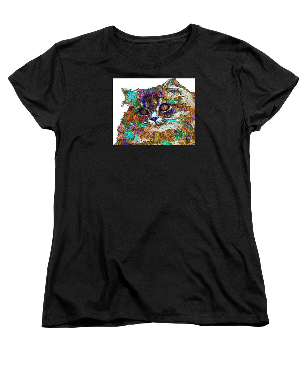 Women's T-Shirt (Standard Cut) - Adele The Cat. Pet Series