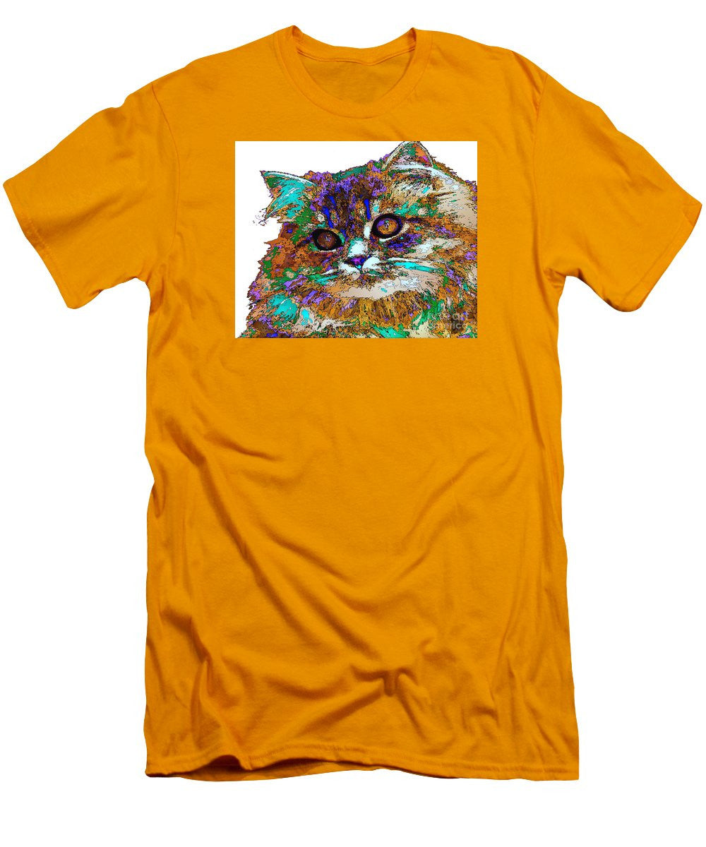 Men's T-Shirt (Slim Fit) - Adele The Cat. Pet Series