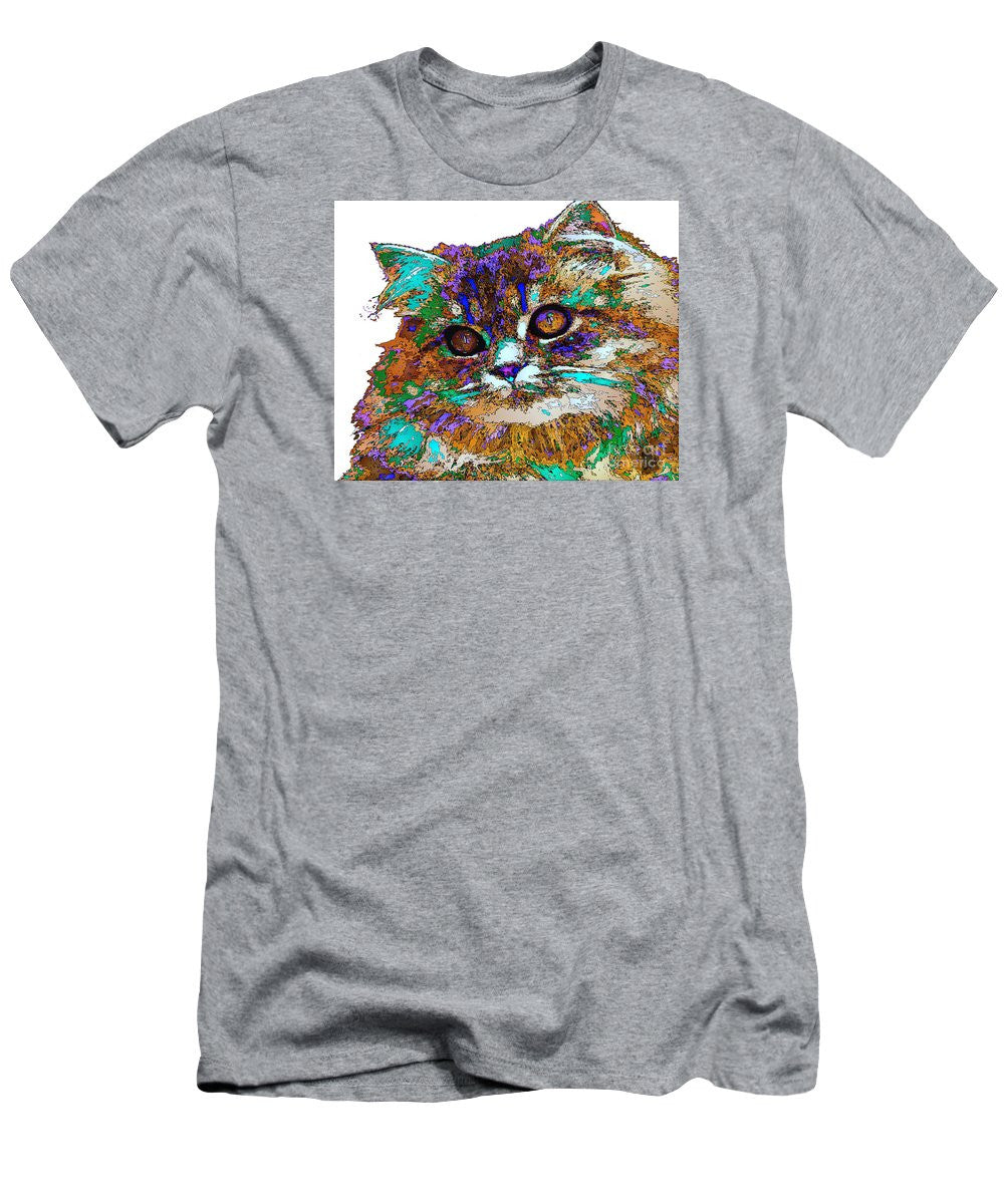 Men's T-Shirt (Slim Fit) - Adele The Cat. Pet Series