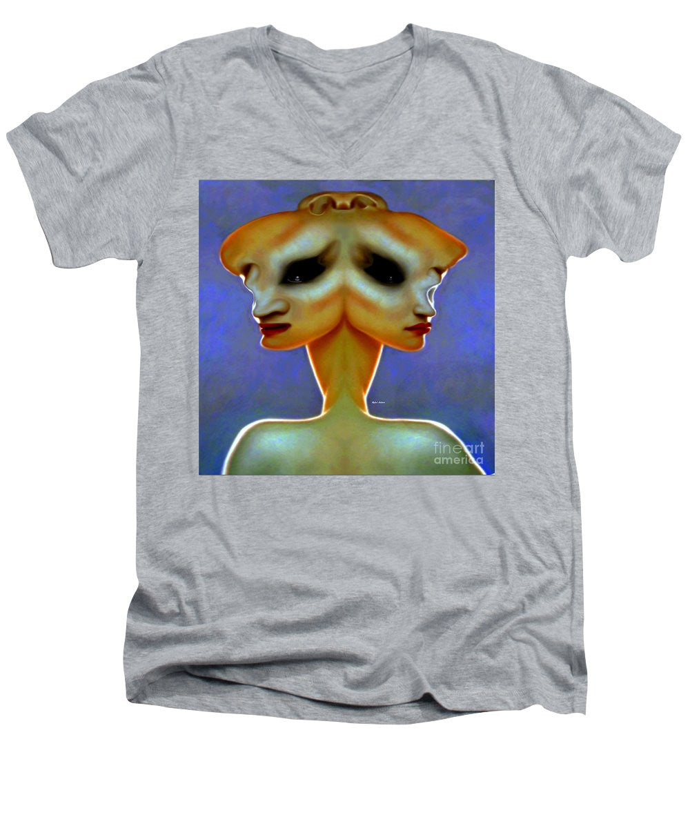 Men's V-Neck T-Shirt - Alien