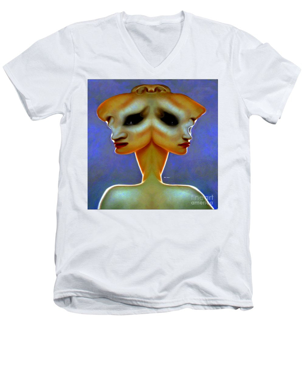 Men's V-Neck T-Shirt - Alien
