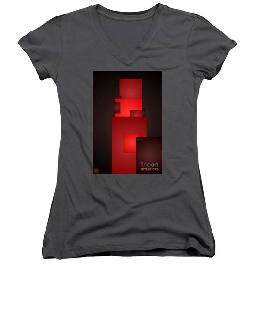 Women's V-Neck T-Shirt (Junior Cut) - All In Red