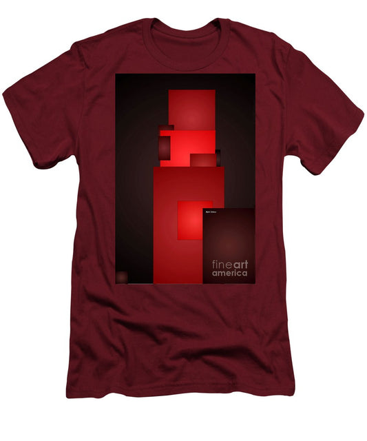 T-shirt pour homme (coupe ajustée) - Tout en rouge