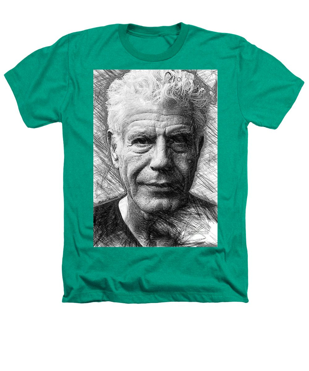 Anthony Bourdain - Ink Drawing - Heathers T-Shirt