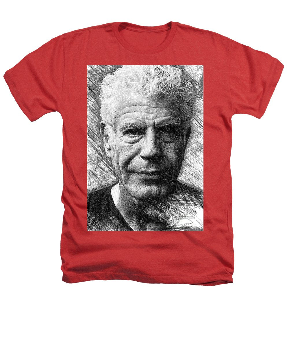 Anthony Bourdain - Ink Drawing - Heathers T-Shirt