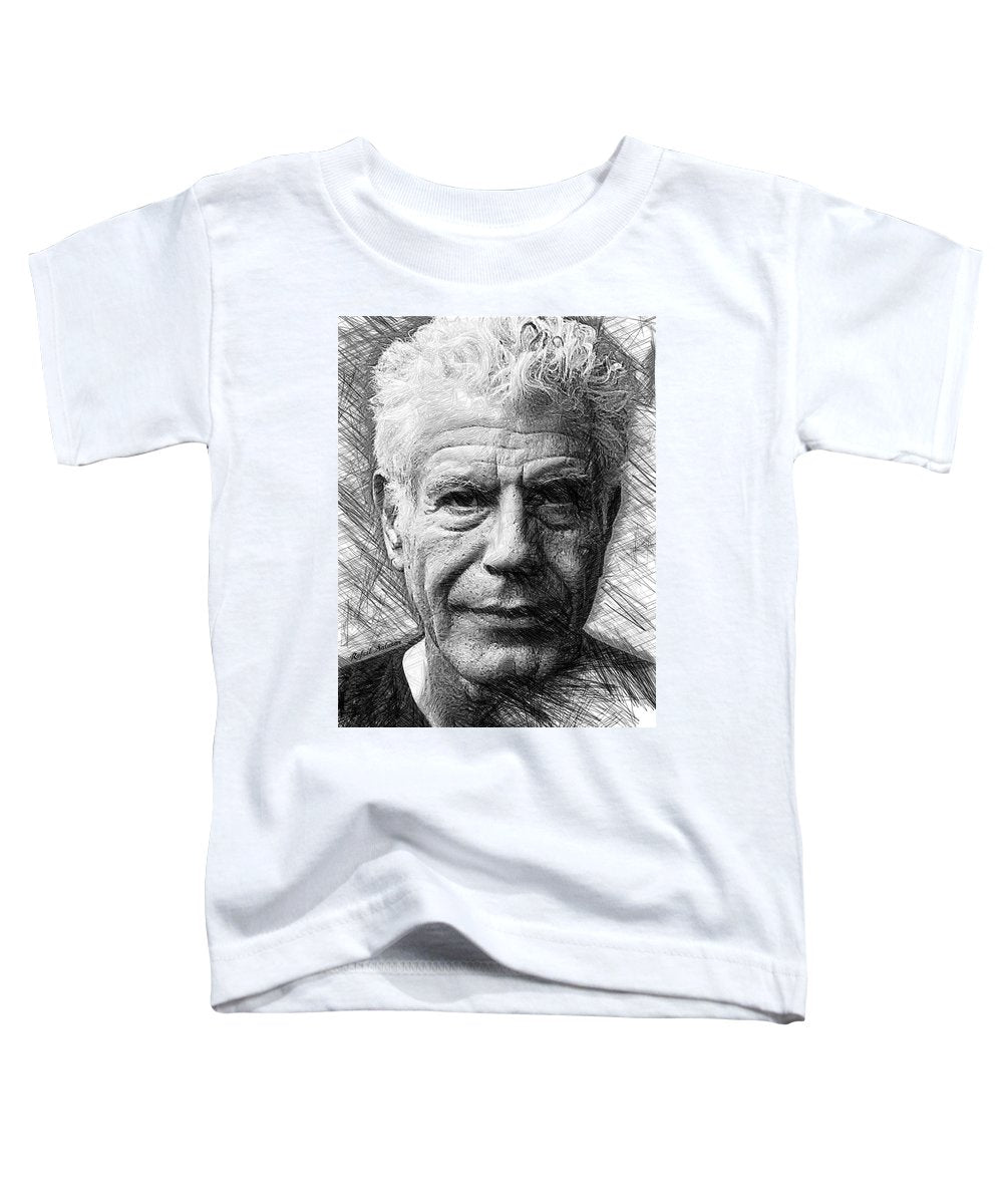 Anthony Bourdain - Ink Drawing - Toddler T-Shirt