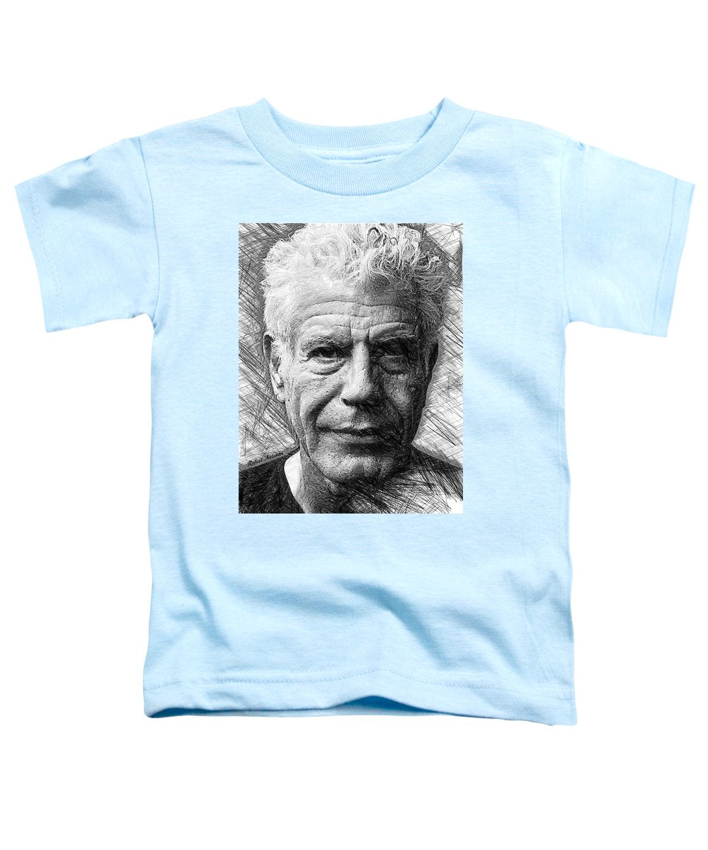 Anthony Bourdain - Ink Drawing - Toddler T-Shirt