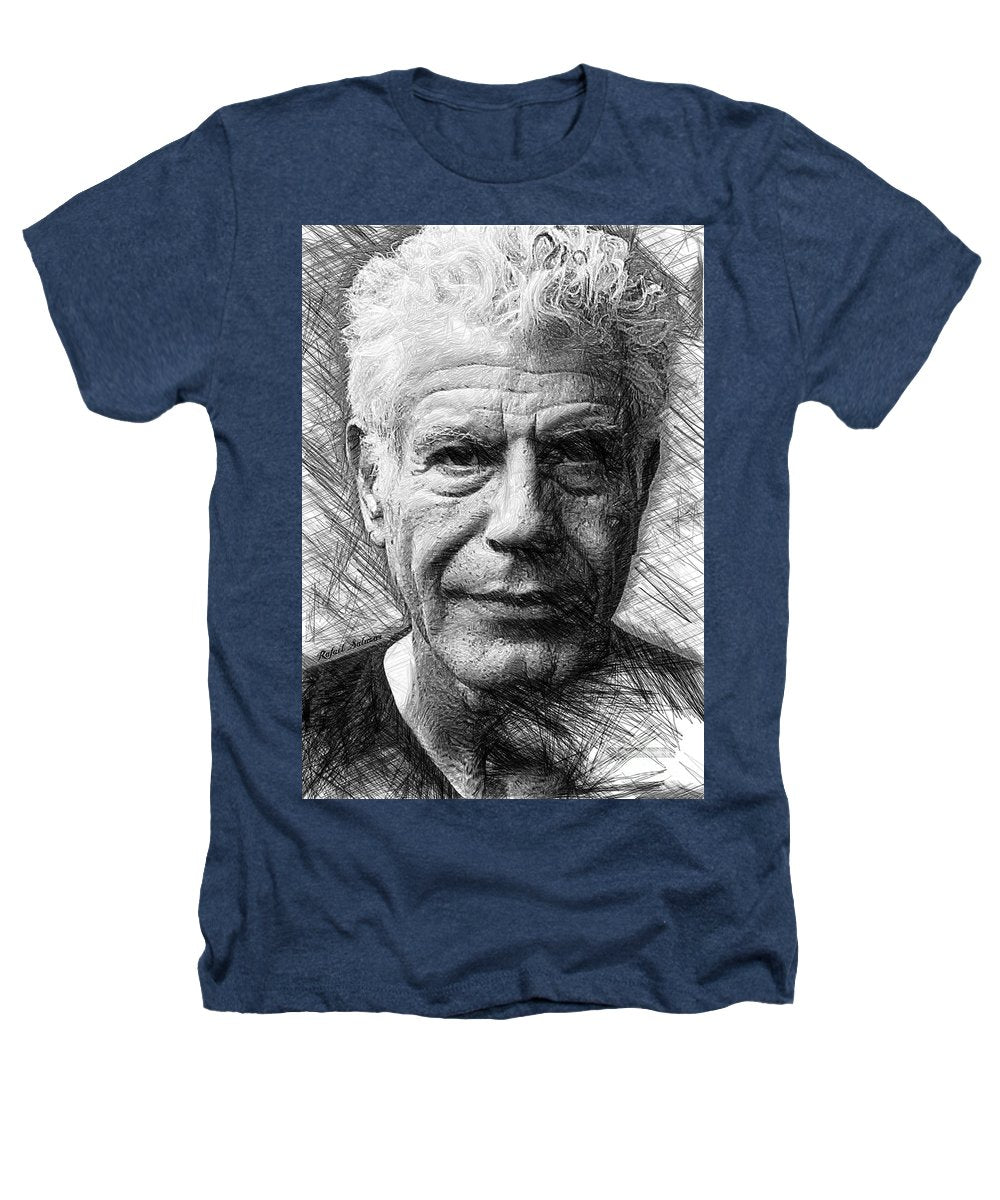 Anthony Bourdain - Ink Drawing - Heathers T-Shirt