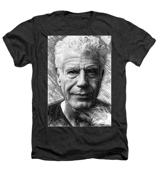 Anthony Bourdain - Ink Drawing - Heathers T-Shirt