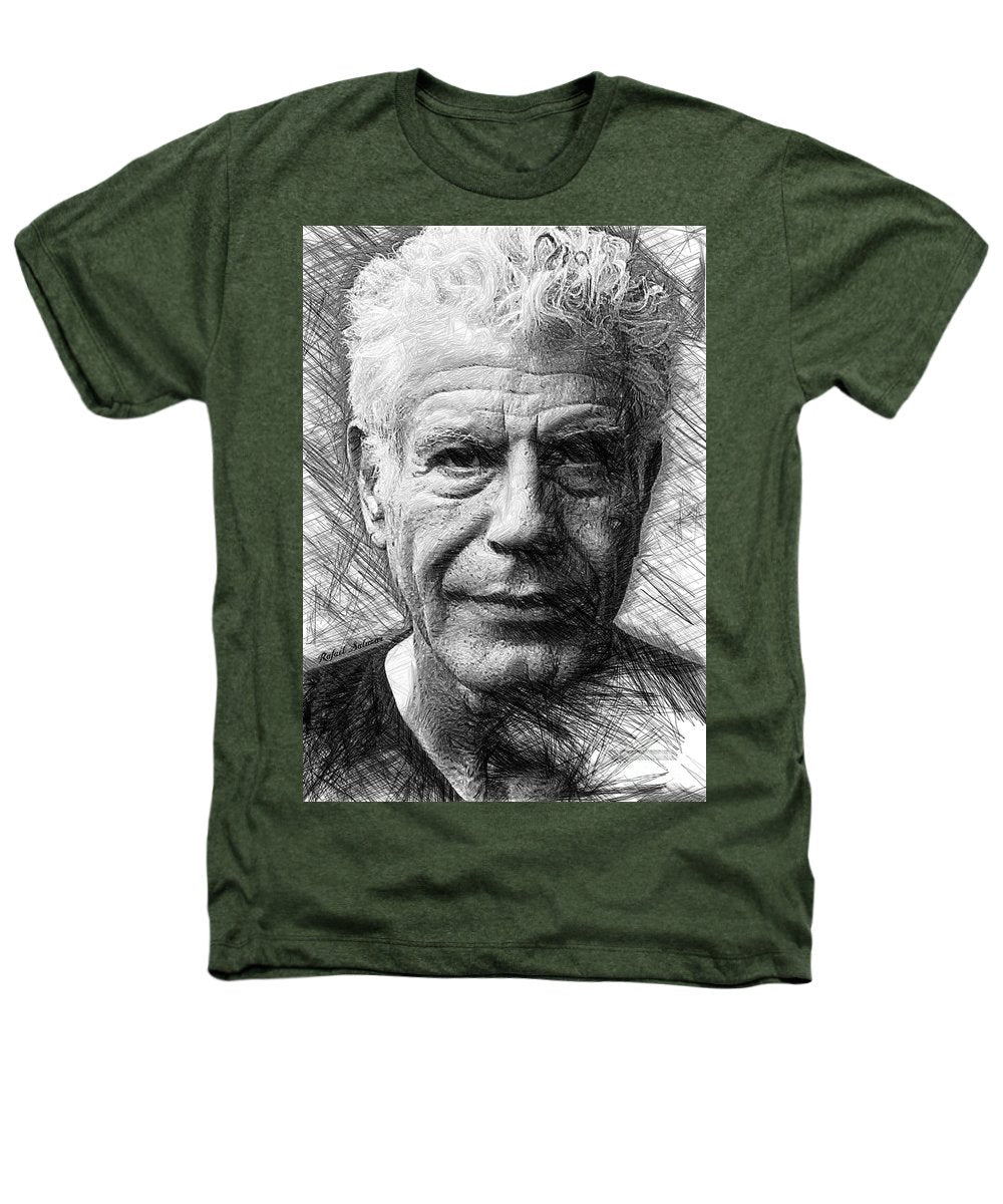 Anthony Bourdain - Ink Drawing - Heathers T-Shirt