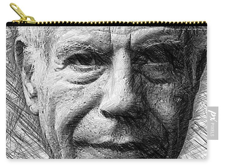 Anthony Bourdain - Ink Drawing - Carry-All Pouch