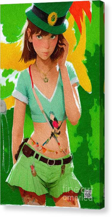 Aoife wishes you a Happy St. Patrick's day - Canvas Print