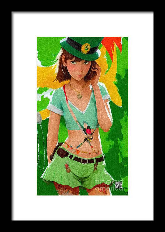 Aoife wishes you a Happy St. Patrick's day - Framed Print