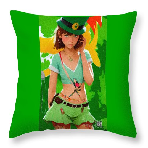Aoife wishes you a Happy St. Patrick's day - Throw Pillow