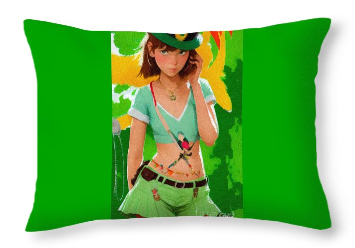 Aoife wishes you a Happy St. Patrick's day - Throw Pillow