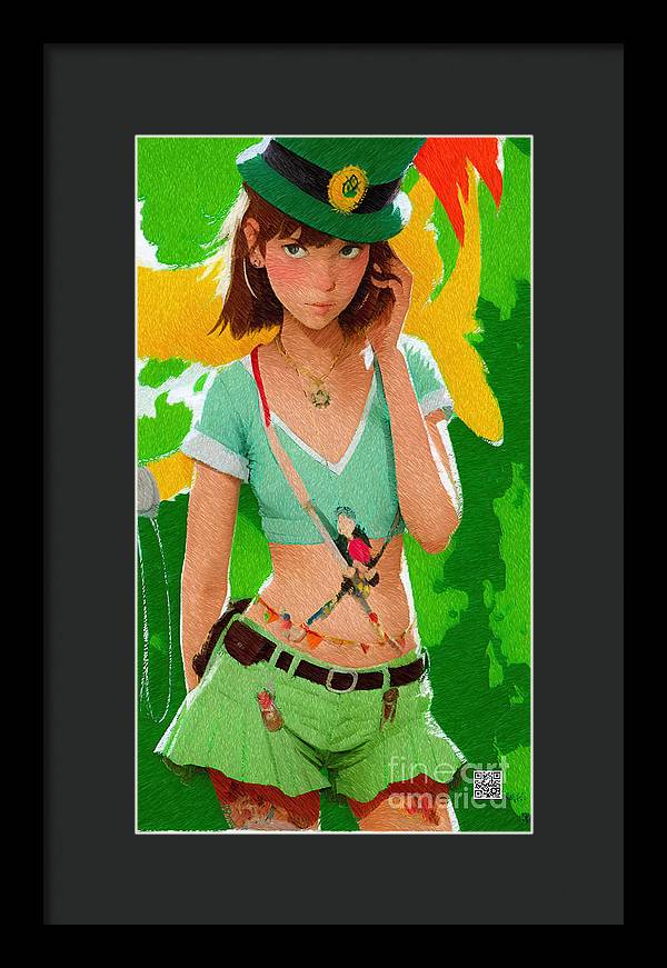Aoife wishes you a Happy St. Patrick's day - Framed Print