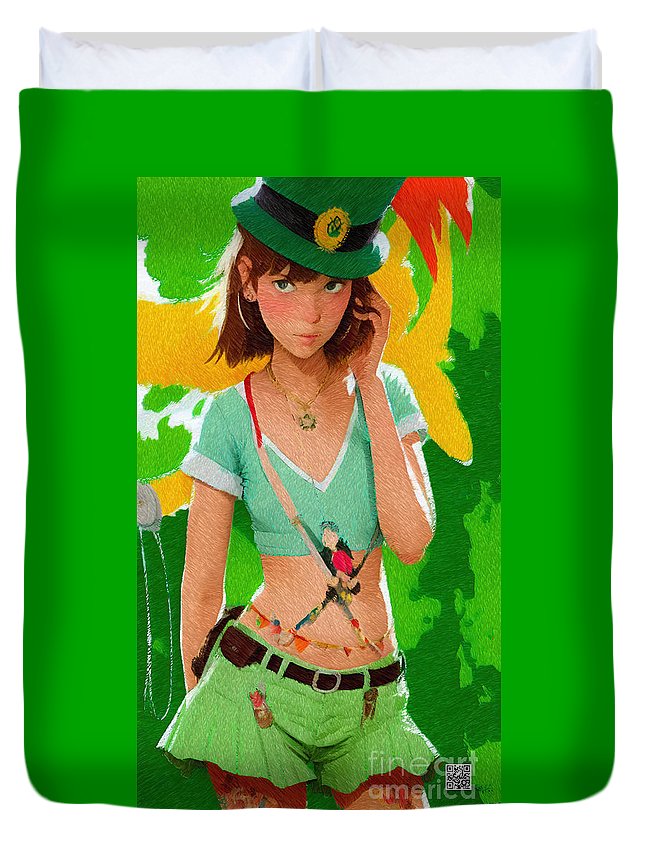 Aoife wishes you a Happy St. Patrick's day - Duvet Cover