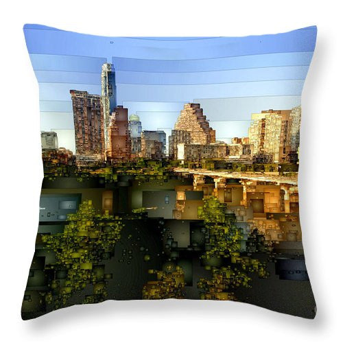 Throw Pillow - Austin Skyline