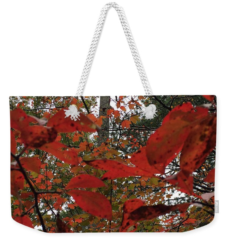 Weekender Tote Bag - Autumn Leaves In Red