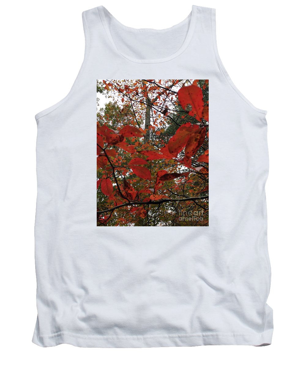 Tank Top - Autumn Leaves In Red