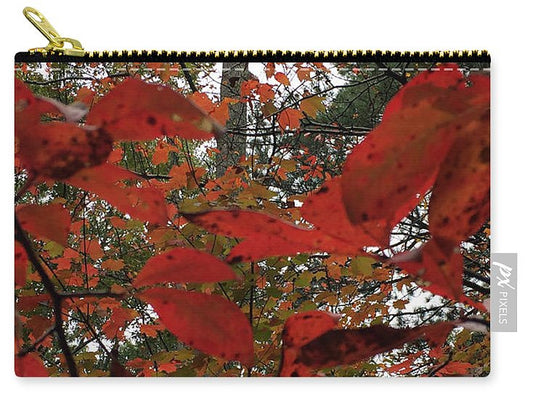 Carry-All Pouch - Autumn Leaves In Red