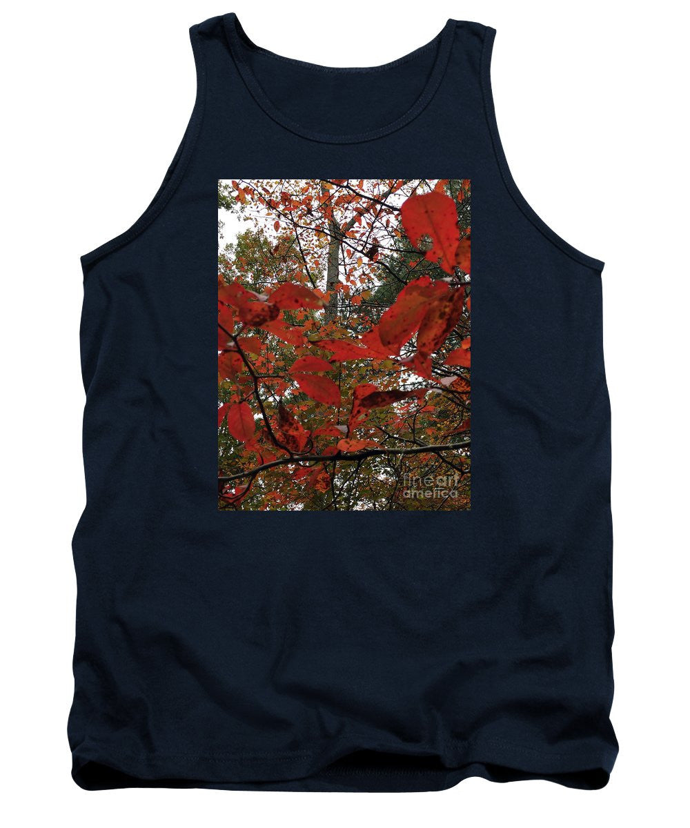 Tank Top - Autumn Leaves In Red