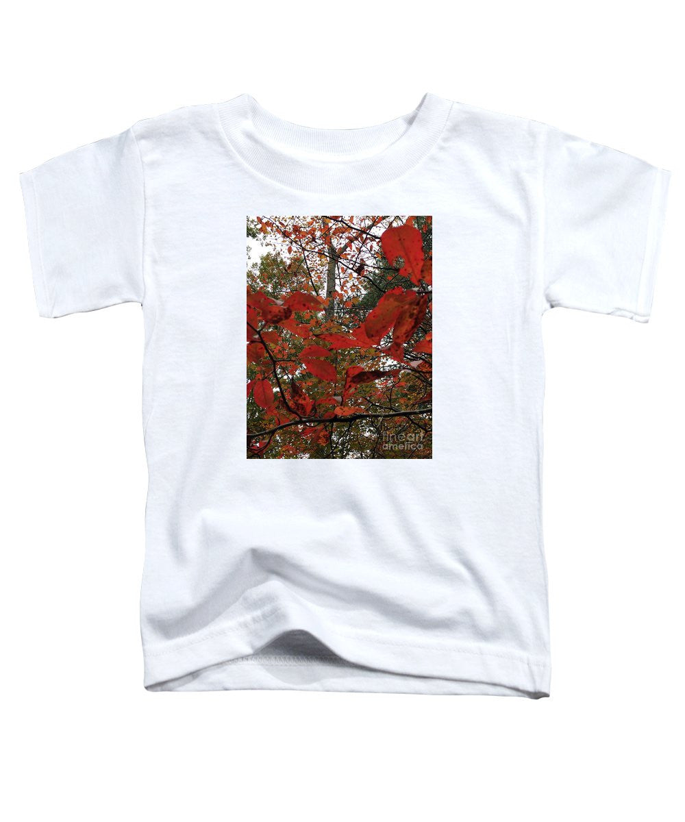 Toddler T-Shirt - Autumn Leaves In Red