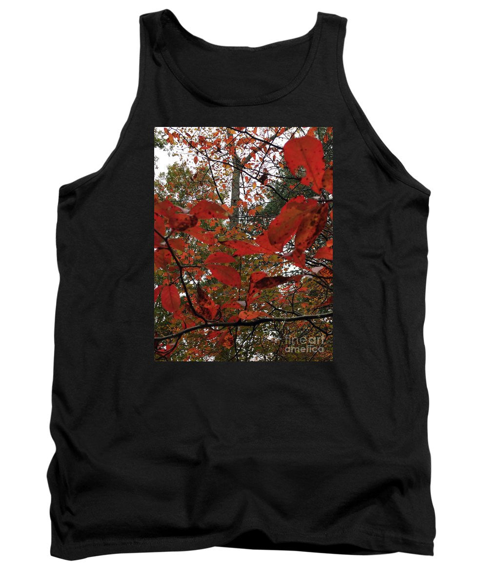 Tank Top - Autumn Leaves In Red