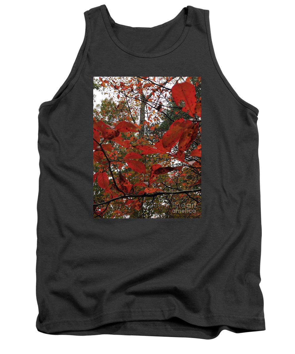 Tank Top - Autumn Leaves In Red