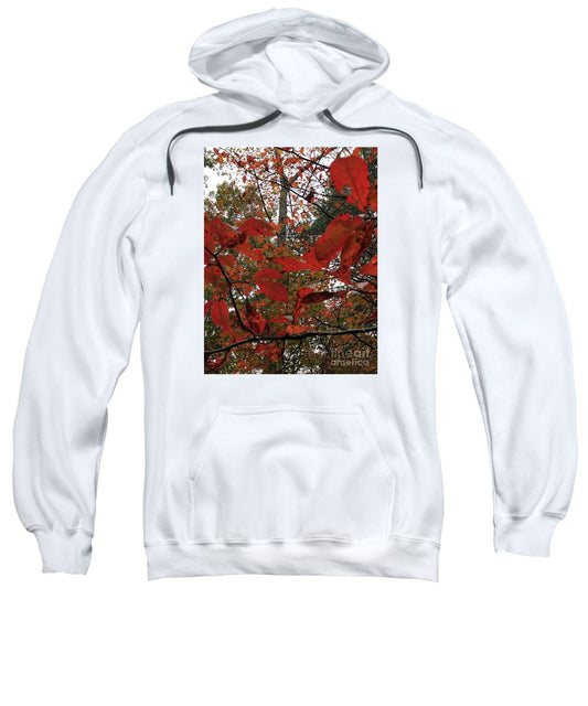 Sweat-shirt - Feuilles d'automne en rouge