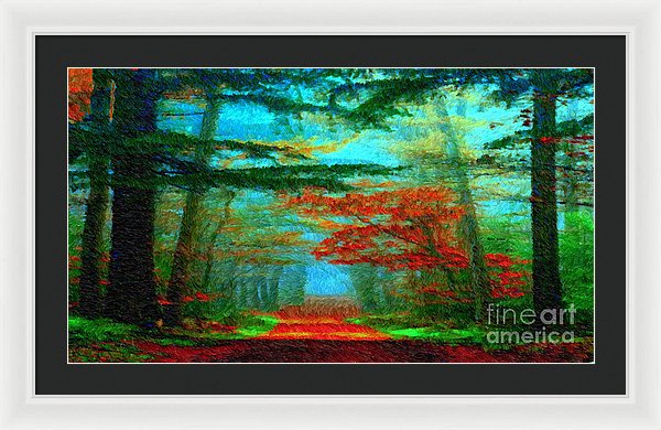 Autumn Road - Framed Print