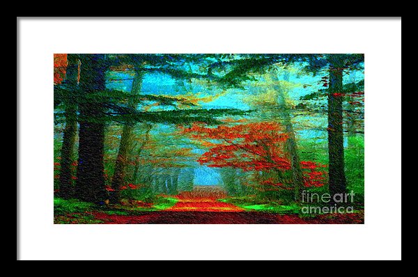 Autumn Road - Framed Print