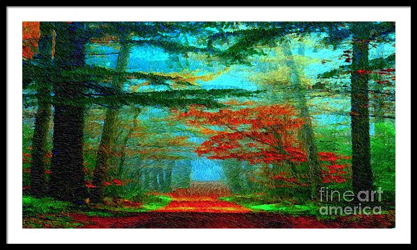 Autumn Road - Framed Print