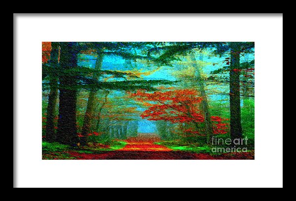 Autumn Road - Framed Print