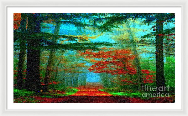 Autumn Road - Framed Print