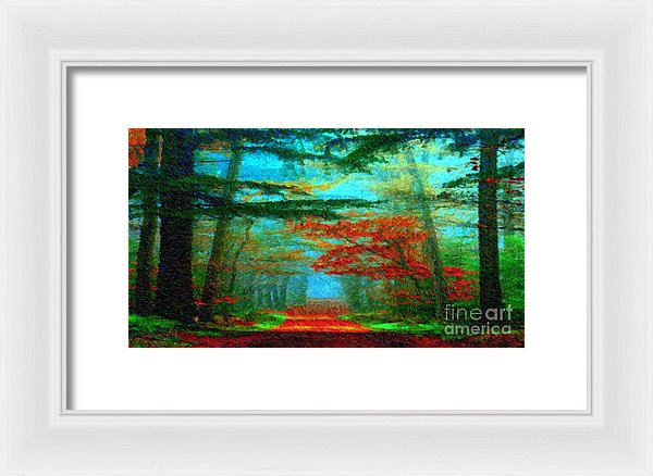 Autumn Road - Framed Print